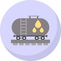 olie tank vlak bubbel icoon vector