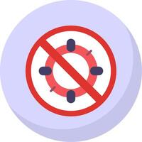 verboden teken vlak bubbel icoon vector