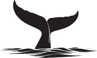walvis silhouet geïsoleerd Aan wit achtergrond vector