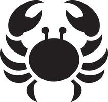 krabben illustratie. krabben silhouet Aan wit achtergrond vector