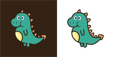 schattig dino ontwerp kunst sjabloon vector