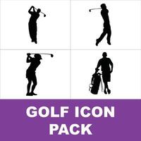 golf sport- pictogrammen vector