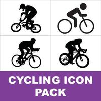 fiets en wielersport pictogrammen vector