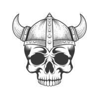 viking hoed met schedel ontwerp vector
