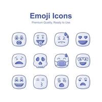krijgen deze voorzichtig bewerkte emoji icoon ontwerp, schattig uitdrukkingen vector