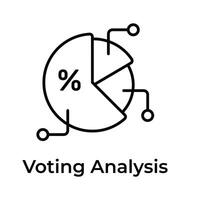 krijgen deze creatief icoon van stemmen analyse in modern en bewerkbare stijl vector