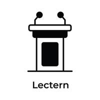 premie icoon van podium, lessenaar vlak stijl ontwerp vector