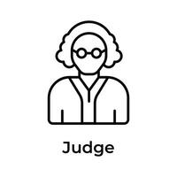 hebben een kijken Bij deze premie icoon van rechter, professioneel arbeider en werknemer vector