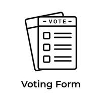 stemming papier, stemmen het formulier ontwerp, geïsoleerd Aan wit achtergrond vector