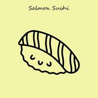 Zalm sushi illustratie vector