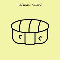 Zalm sushi illustratie vector