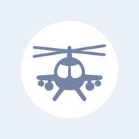 gevecht helikopter icoon geïsoleerd over- wit, illustratie vector