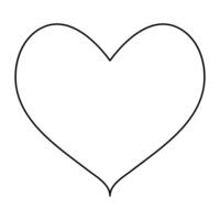 liefde symbool. hart lijn icoon, schets logo illustratie, geïsoleerd hart Aan een wit achtergrond vector