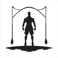 Sportschool training silhouet collectie.menselijk geschiktheid illustratie set. vector