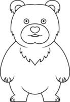 tekenfilm beer clip art dier logo kleur bladzijde boek vector