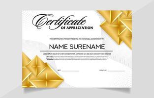 gouden luxe certificaatsjabloon vector