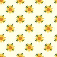 naadloos patroon met zonnebloem. voorjaar en zomer bloemen achtergrond. ontwerp voor behang, omhulsel papier, behang, kleding stof. vlak illustratie. vector