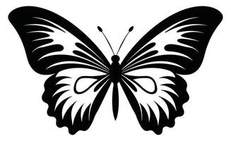 een vlinder silhouet geïsoleerd Aan een wit achtergrond. vector