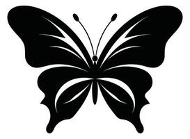 een vlinder silhouet geïsoleerd Aan een wit achtergrond. vector