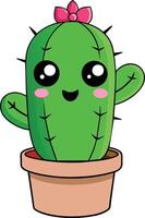 schattig cactus , levendig illustratie voor creatief projecten vector