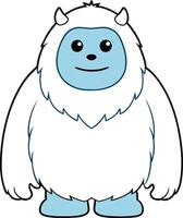 schattig yeti , speels schets illustratie Aan solide achtergrond vector