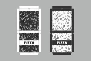 pizza doos ontwerp, pizza verpakking ontwerp, pizza doos ddesign Sjablonen, schetsen doos ontwerp, pizza realistisch karton doos vector