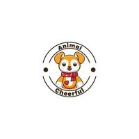 schattig hond karakter mascotte logo ontwerp illustratie vector