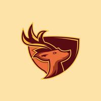 herten dier mascotte logo esport logo team voorraad afbeeldingen vector