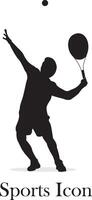 sportman, tennis, sport- icoon vector