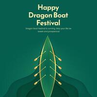 draak boot festival groeten ontwerp sjabloon vector