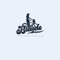 fiets en op reis logo vector