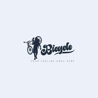 fiets en op reis logo vector