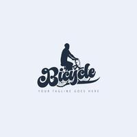 fiets en op reis logo vector