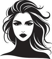 Dames schoonheid gezicht silhouet illustratie vector