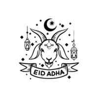een ontwerp element voor de viering van eid al-adha vector