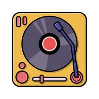 draaitafel vinyl Vermelding geïsoleerd icoon retro illustratie ontwerp. vector