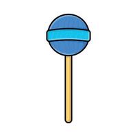 snoep lolly geïsoleerd icoon. retro stijl ontwerp voor voedsel illustratie en concept vector