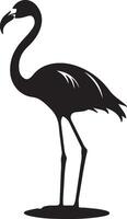 flamingo silhouet illustratie wit achtergrond vector