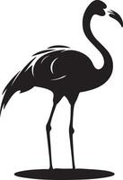 flamingo silhouet illustratie wit achtergrond vector