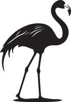 flamingo silhouet illustratie wit achtergrond vector