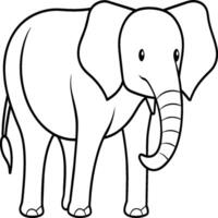 olifant dier kleur Pagina's voor kleur boek vector