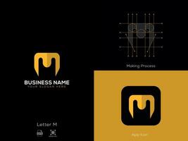 modern m brief logo vector