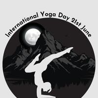 Internationale yoga dag 21e juni vector