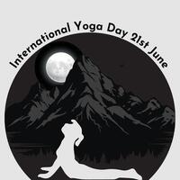 Internationale yoga dag 21e juni vector