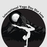 Internationale yoga dag 21e juni vector