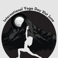 Internationale yoga dag 21e juni vector