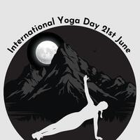 Internationale yoga dag 21e juni vector