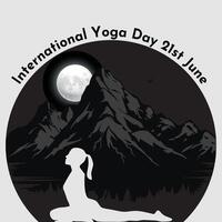 Internationale yoga dag 21e juni vector