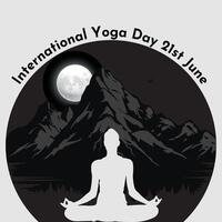 Internationale yoga dag 21e juni vector