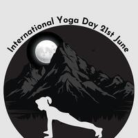 Internationale yoga dag 21e juni vector